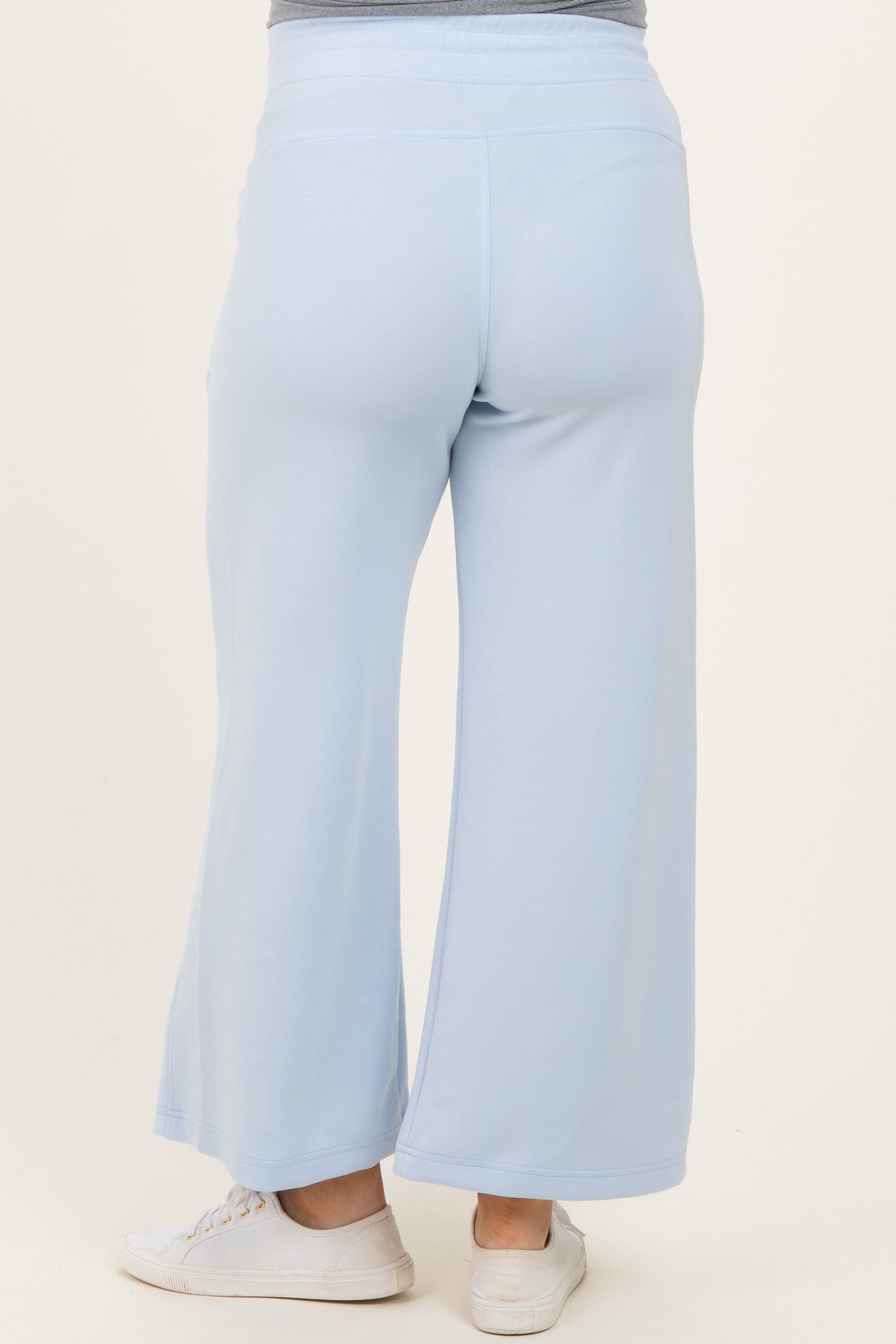 Light Blue Ankle Wide Leg Maternity Lounge Pants