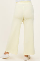 Light Yellow Ankle Wide Leg Maternity Lounge Pants