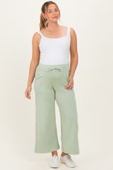 Pistachio Ankle Wide Leg Maternity Lounge Pants