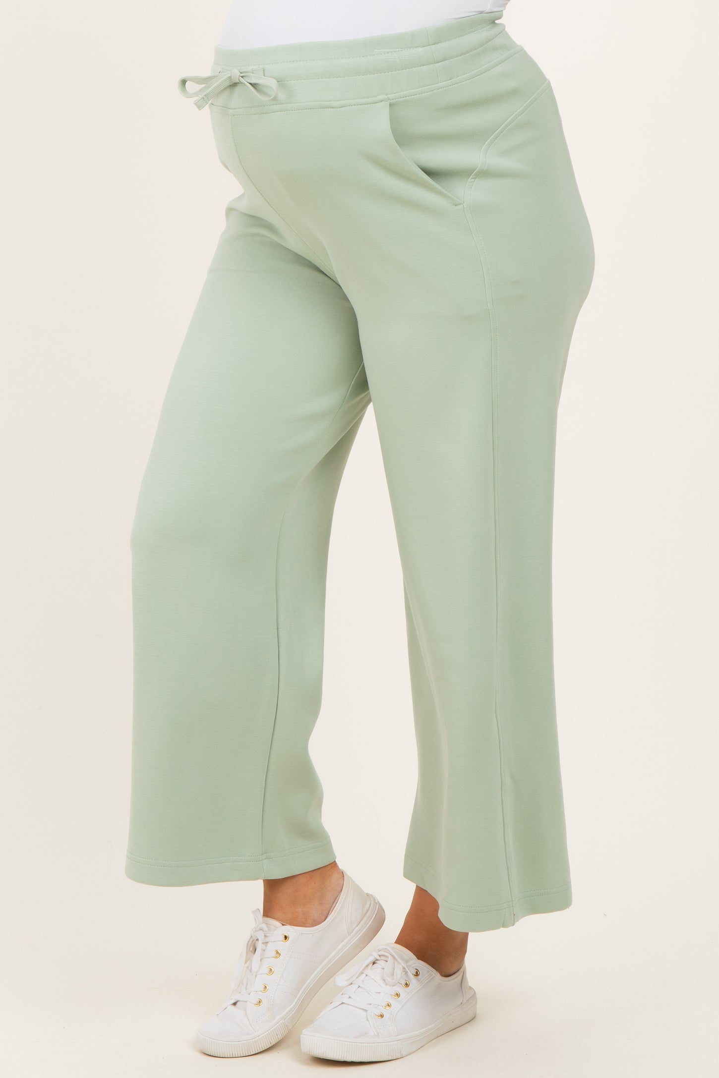 Pistachio Ankle Wide Leg Maternity Lounge Pants