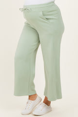 Pistachio Ankle Wide Leg Maternity Lounge Pants