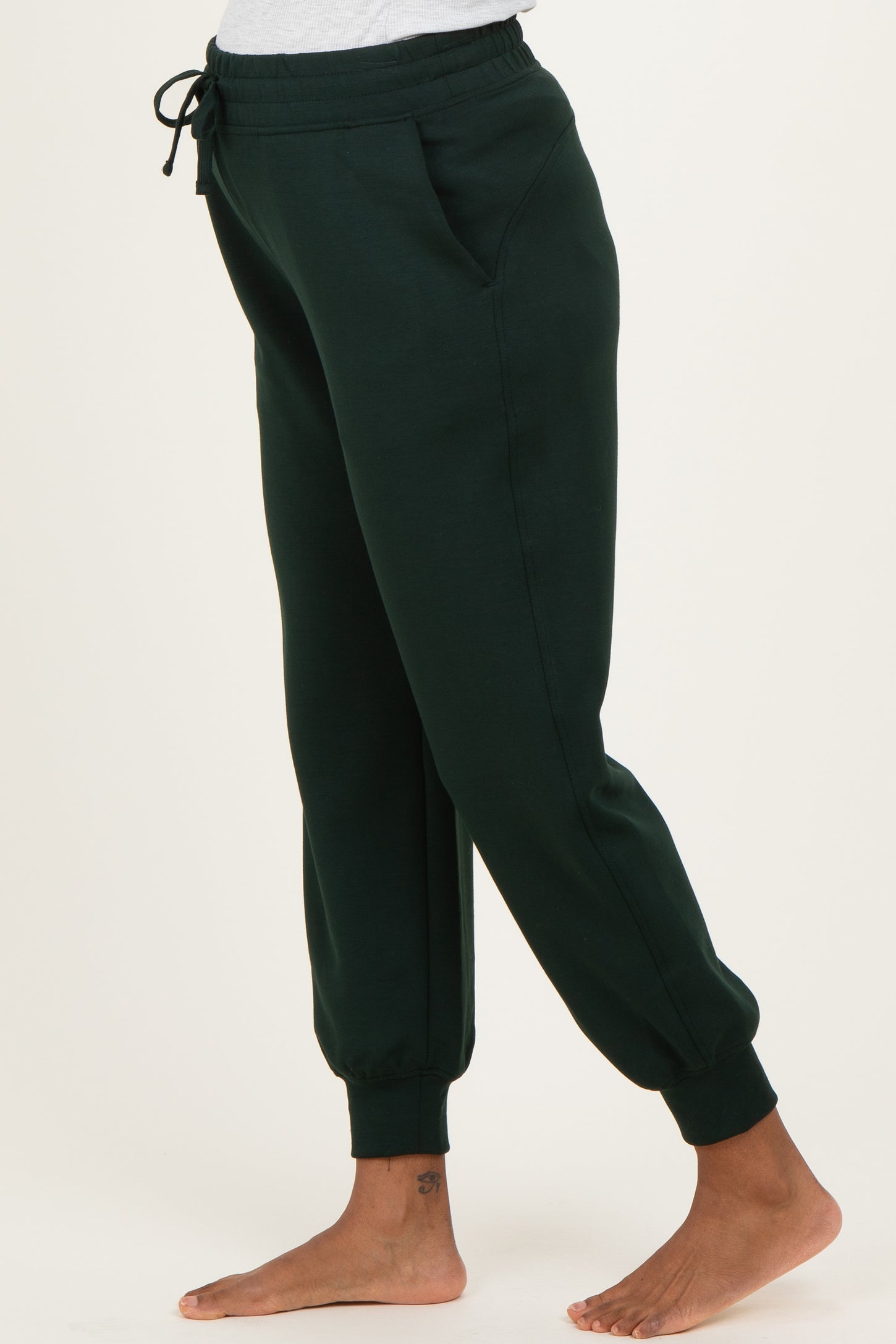 Forest Green Maternity Jogger Pants