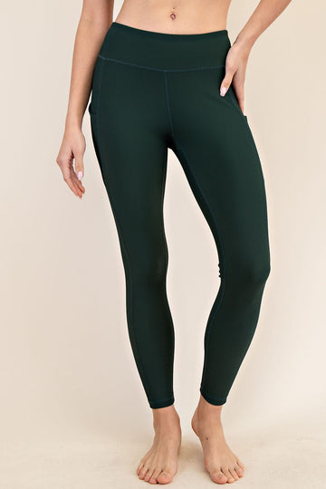 Forest Green Ribbed Active Legging
