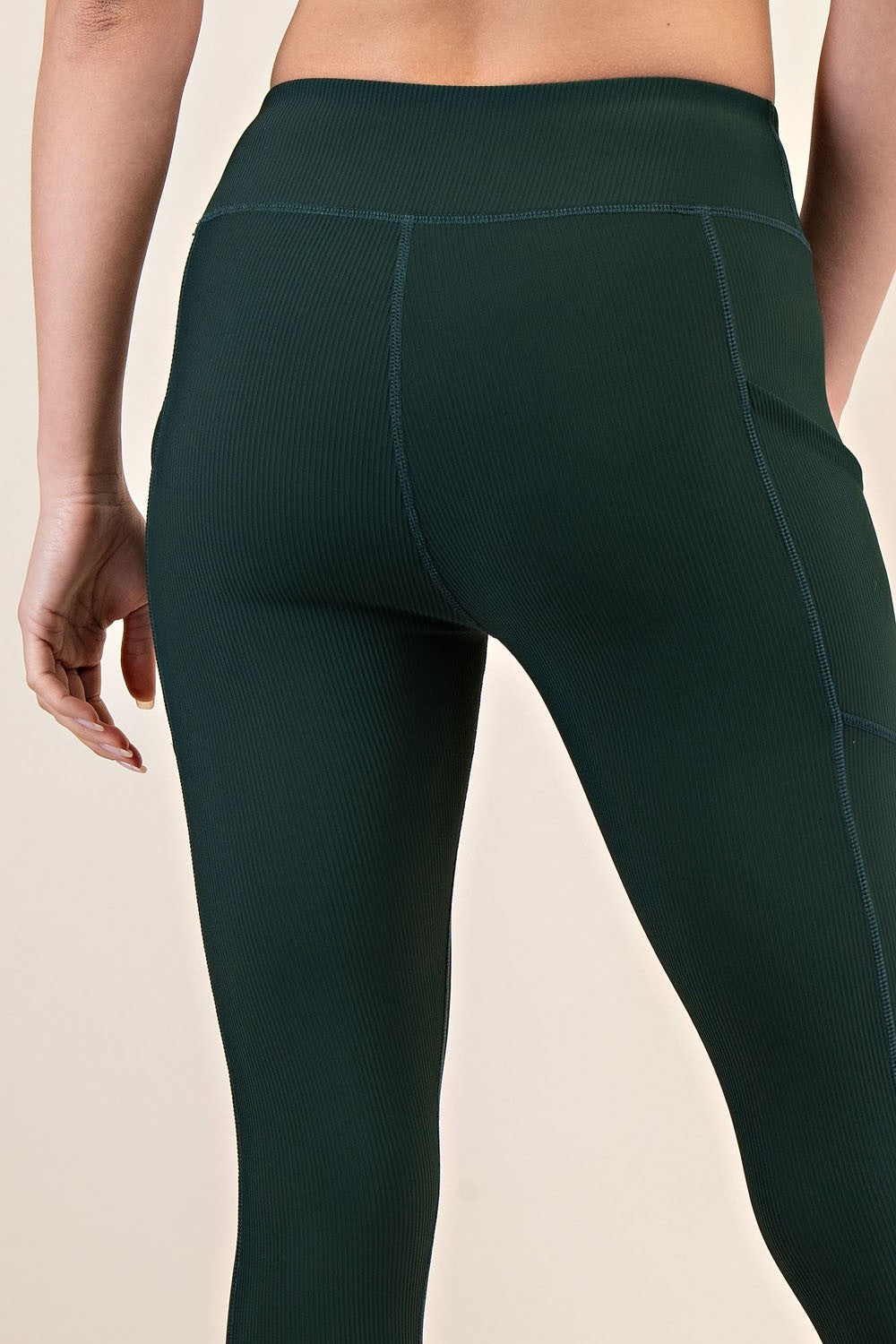 Forest Green Ribbed Active Legging