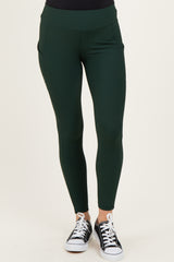 Forest Green Ribbed Active Maternity Legging
