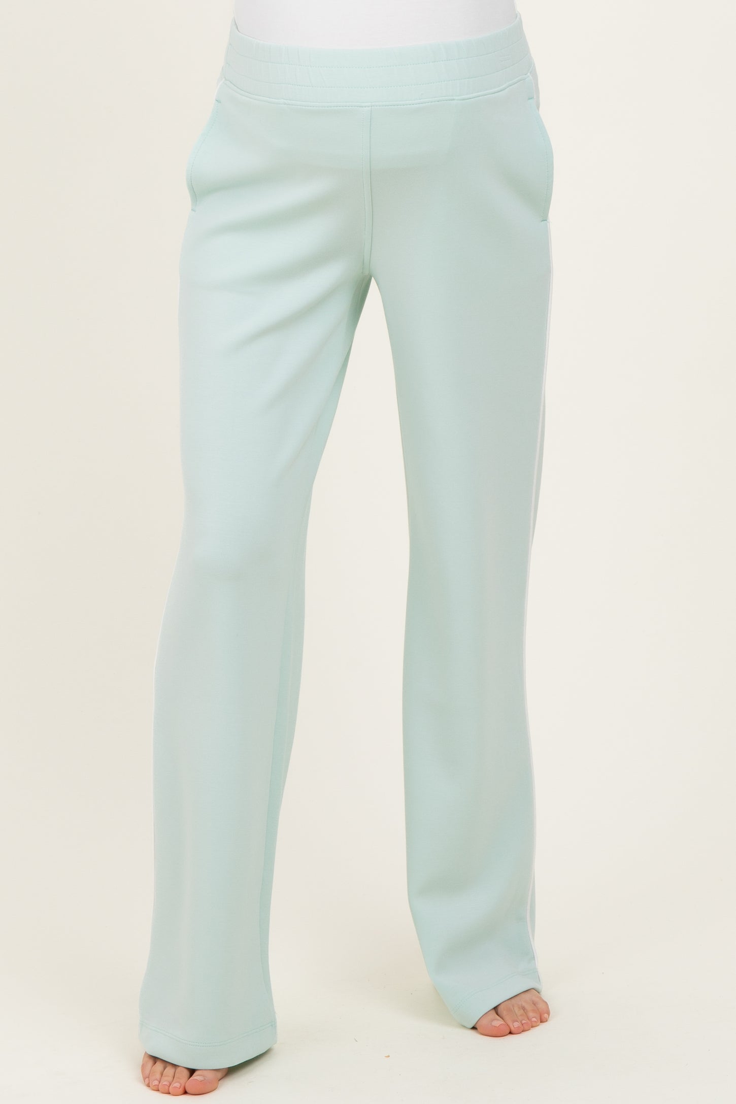 Mint Stripe Detail Maternity Lounge Pants