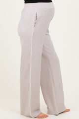Beige Stripe Detail Maternity Lounge Pants