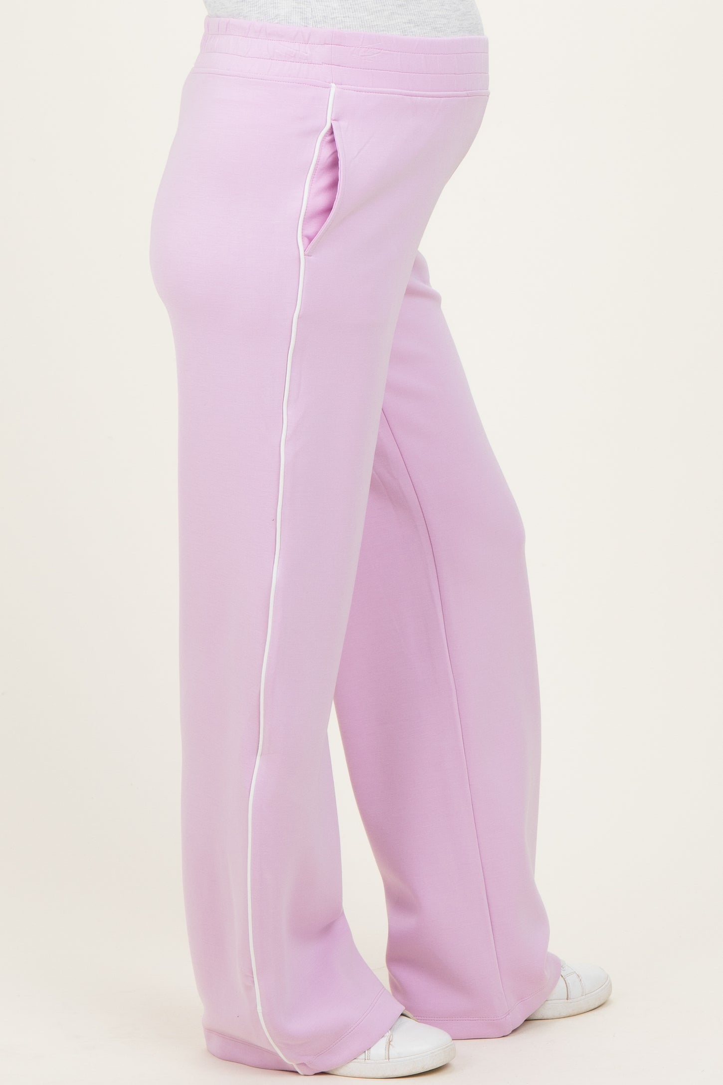 Light Pink Stripe Detail Maternity Lounge Pants