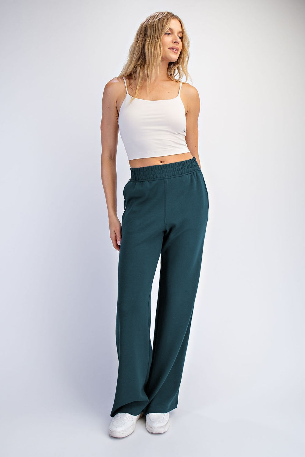Forest Green Stripe Detail Lounge Pants