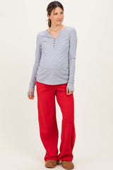 Red Stripe Detail Maternity Lounge Pants