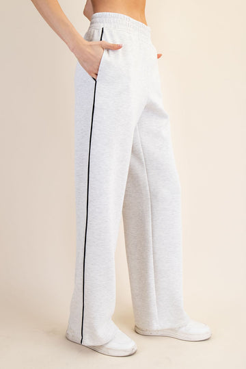 Light Heather Grey Stripe Detail Lounge Pants