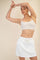 Ivory Drawstring Mini Skort