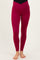 Wine Crossover Waistline Maternity Leggings
