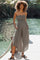 Olive Smocked Strapless Tulip Leg Maternity Jumpsuit