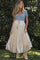 Beige Tiered Drawstring Maternity Maxi Skirt