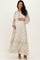 Cream Floral Chiffon Ruffle Detail Maternity Maxi Dress