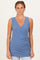 Light Blue Crossover Ruched Nursing Tank
