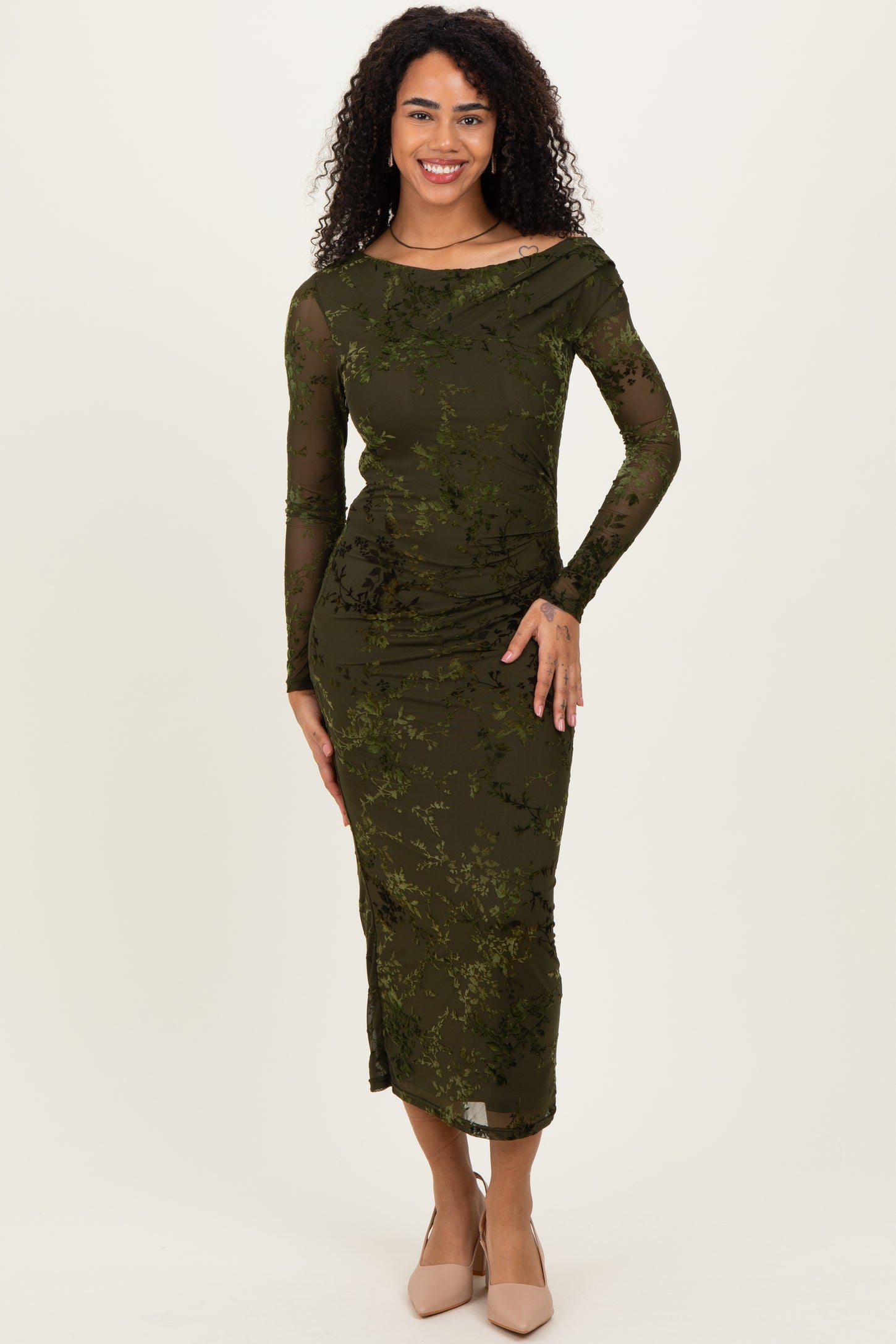 one shoulder maternity dress Amaryllis