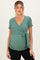Olive Wrap Front Tie Maternity/Nursing Top