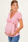 Mauve Floral Wrap Fitted Maternity/Nursing Top