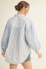 Light Blue Button Down Lightweight Casual Shirt