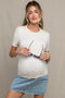Light Denim Maternity Jean Skirt