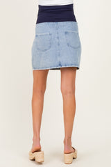 Light Denim Maternity Jean Skirt