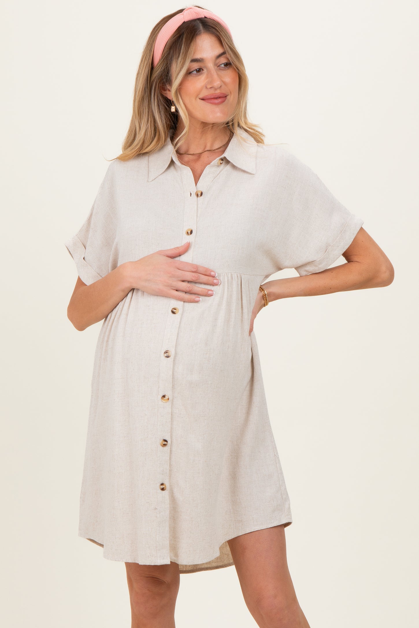Sand Dolman Sleeve Linen Maternity Shirt Dress – PinkBlush Sand Dolman Sleeve Linen Maternity Shirt Dress – PinkBlush