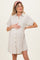 Sand Dolman Sleeve Linen Maternity Shirt Dress