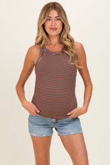 Light Blue Raw Cuffed Hem Maternity Denim Shorts