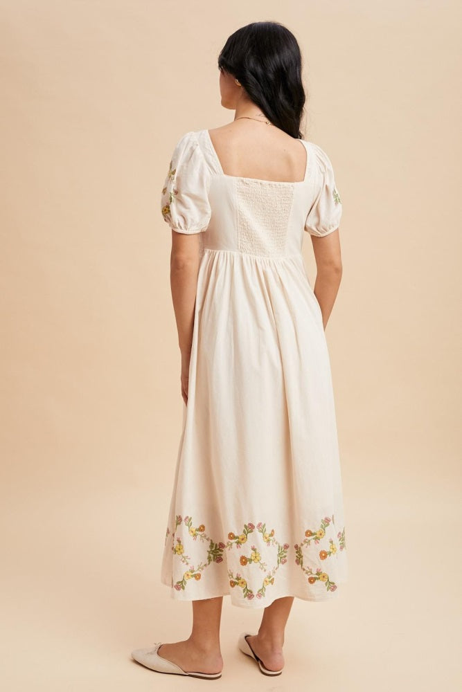 embroidered bodice maxi dress Lace-Up Embroidered Bodice Long Prom Dress G1364 Sage Green / 00