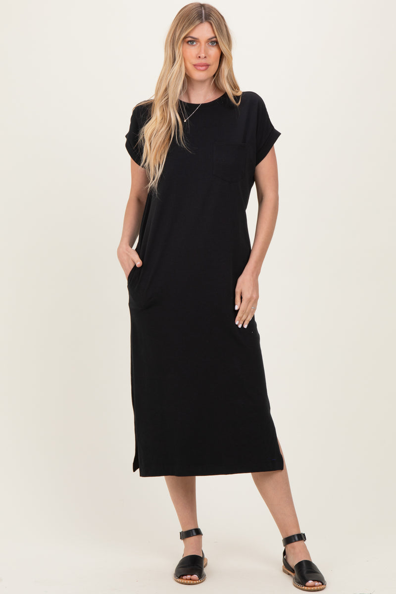 midi t shirt dress black Pocket Front T-Shirt Wedding Tuxedo Styles: Suits, This dress is ideal jm-london-fitted-midi-dress Size::8.5
