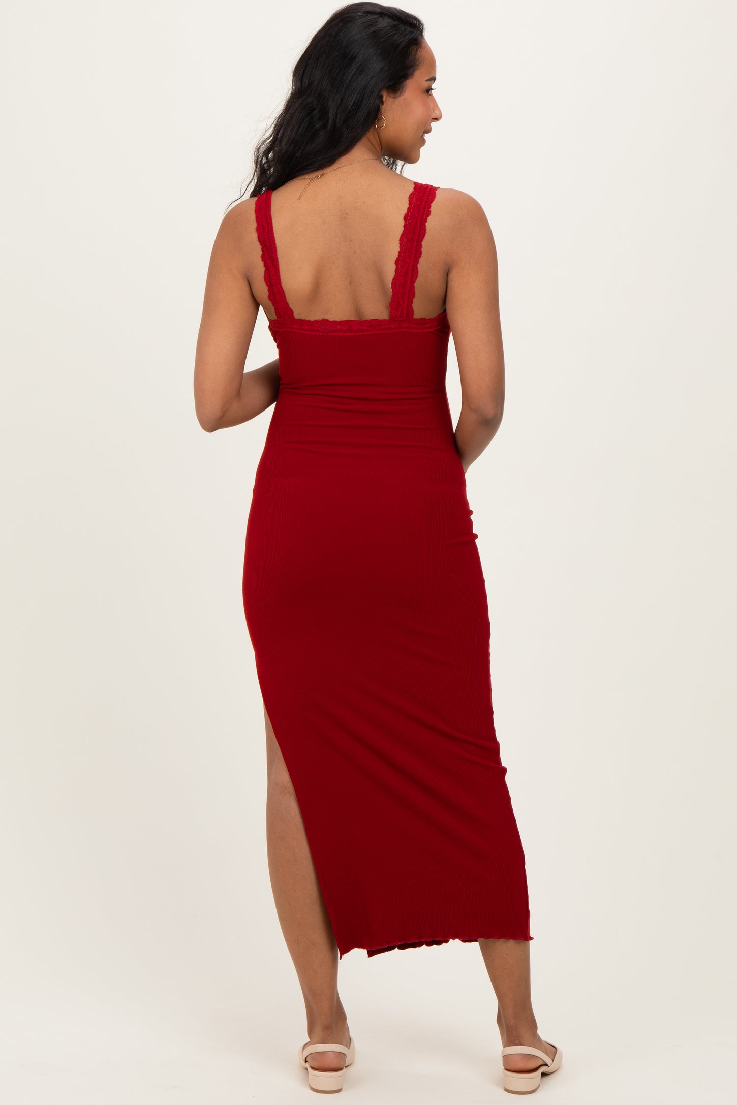 burgundy tank dress Old Navy Ribbed Burgundy A-Line Tank Dress XS EXTRA SMALL
