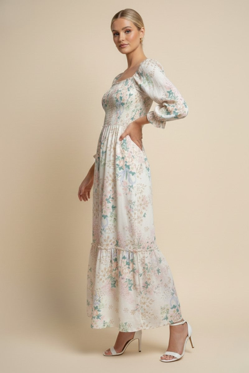 3/4 sleeve ivory dress Zapaka Women Ivory Work Dress With Belt Sheath V-Neck 3/4 Sleeve Midi Semi Formal Dress, Ivory / L