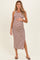 Brown Striped Side Slit Maternity Tank Dress