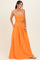 Orange Smocked Tank Maxi Skirt Set