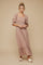 Mauve Floral Square Neck Maxi Dress