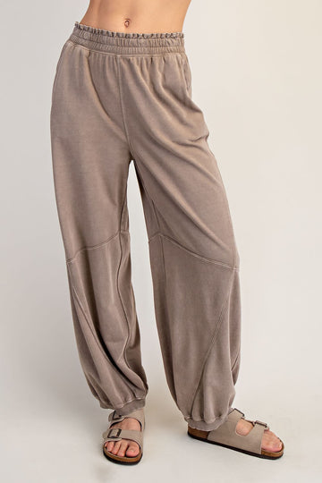 Coffee Mineral Wash Terry Sweatpants