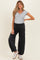 Black Mineral Wash Terry Maternity Sweatpants