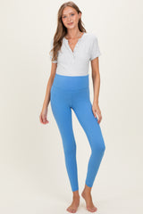 Aqua Solid Basic Maternity Leggings