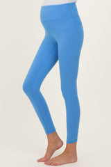 Aqua Solid Basic Maternity Leggings