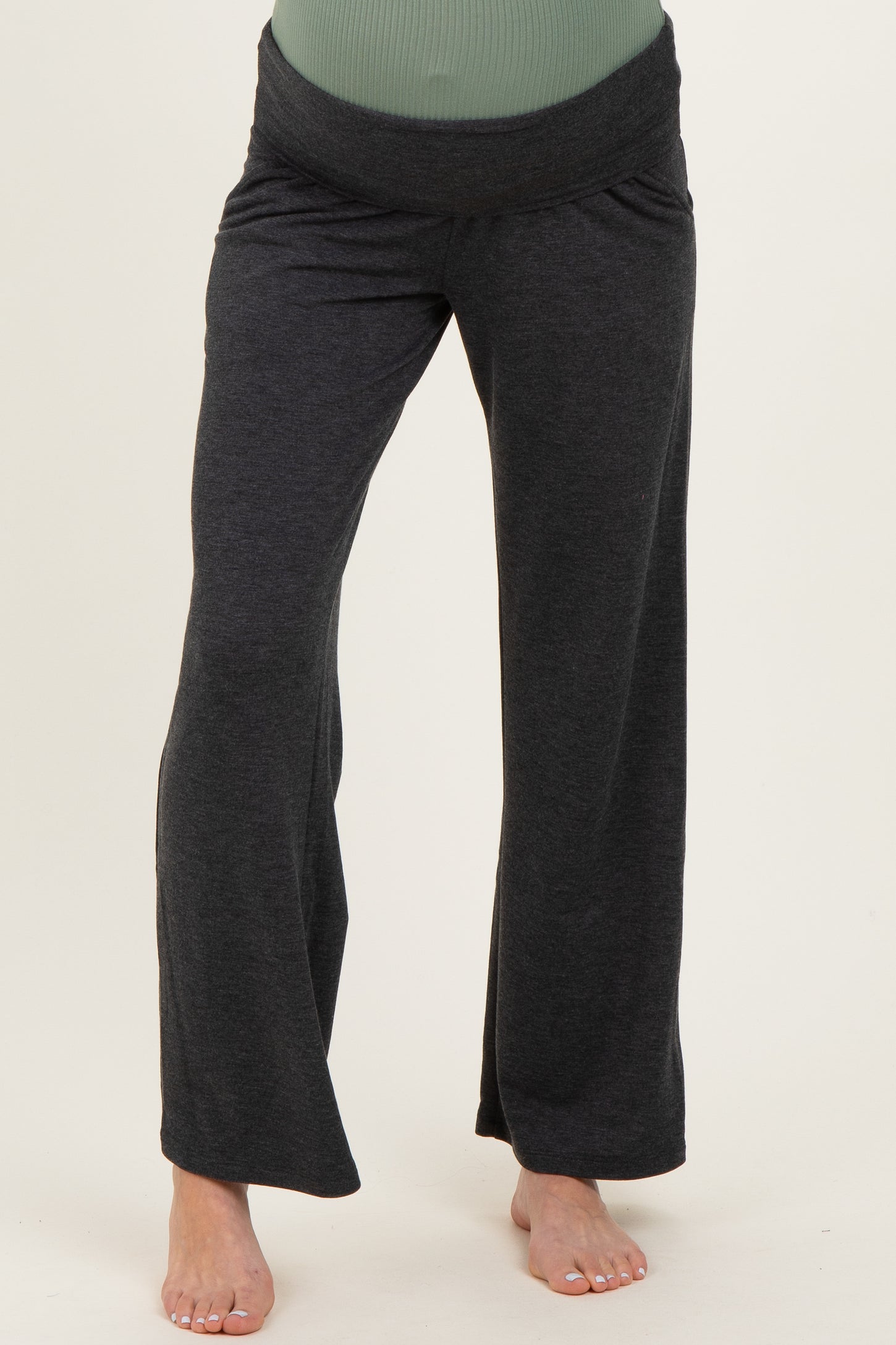 Charcoal Maternity Yoga Pants
