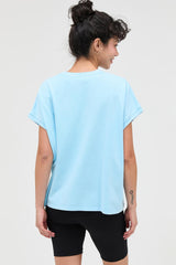 Light Blue Mineral Wash Boxy Fit T-Shirt