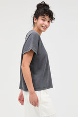 Charcoal Mineral Wash Boxy Fit T-Shirt