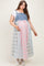 Multicolor Plaid Overall Maternity Plus Maxi Dress