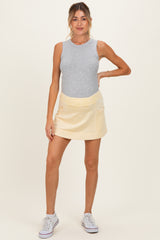 Lemon Mineral Wash Pocket Maternity Skort