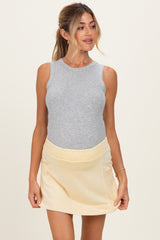 Lemon Mineral Wash Pocket Maternity Skort