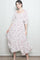 Cream Floral Smocked Handkerchief Hem Maxi Dress