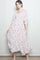 Cream Floral Smocked Handkerchief Hem Maxi Dress