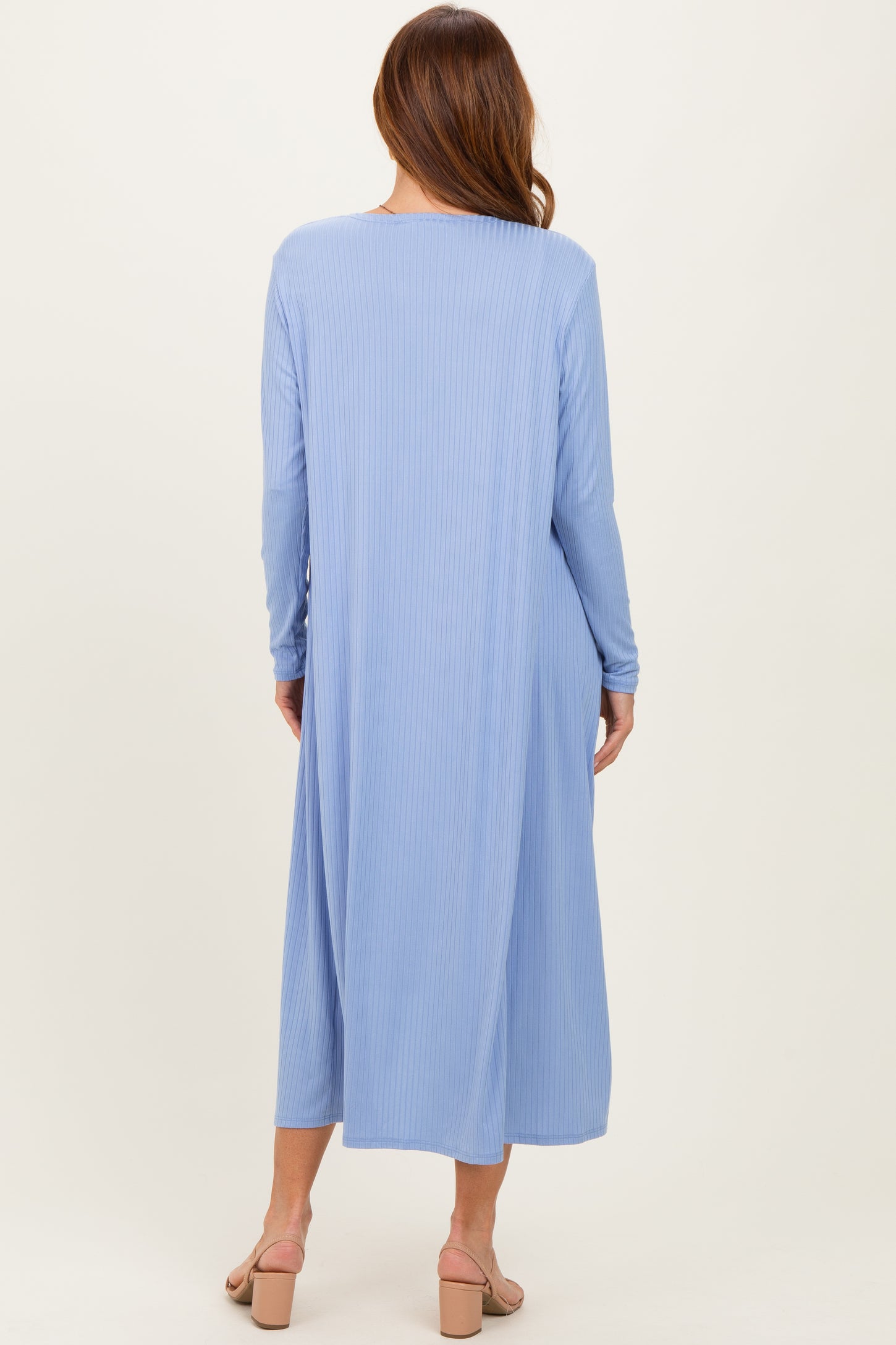 Blue Ribbed Cardigan 2 Piece Set